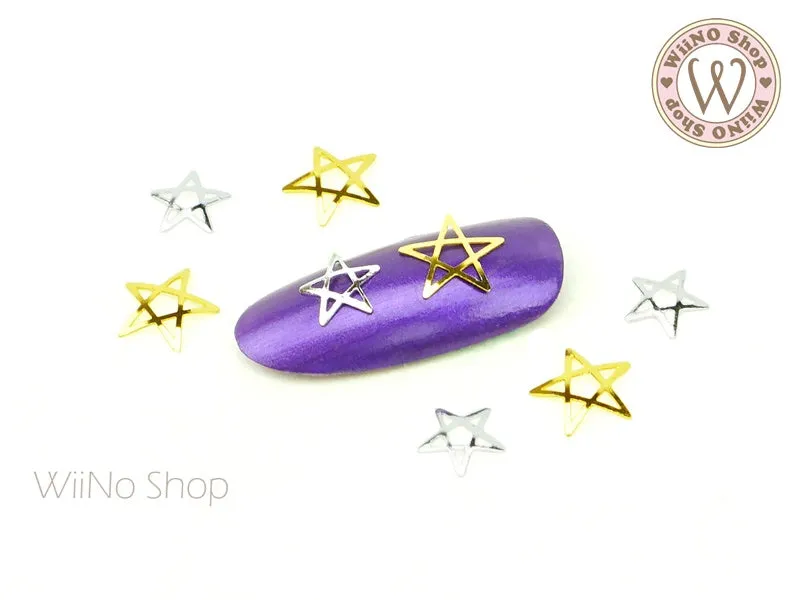 Star Nail Metal Decoration - 5 pcs (6mm/8mm)