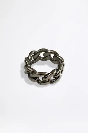 TANK CHAIN BOLD - Gunmetal Ring