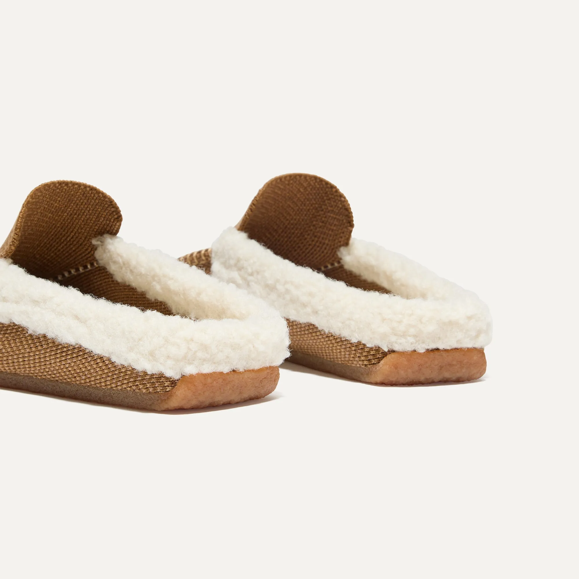 The Scuff Slipper - Caramel Herringbone