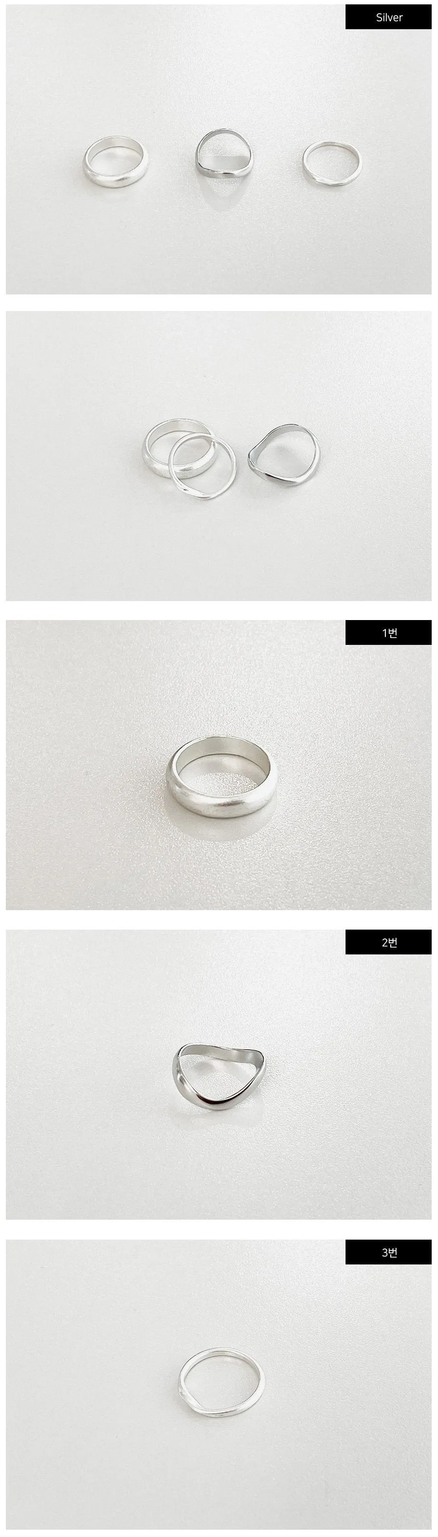 Wavy Ring 3set CA04